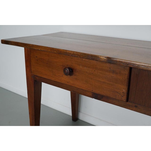19th Century Rustic Farmhouse French Fruitwood Side Table For Sale - Image 17 of 18