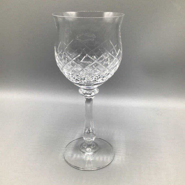 Vintage Crystal Mikasa Montclair Water Goblets-Set of 3 For Sale In Sacramento - Image 6 of 13
