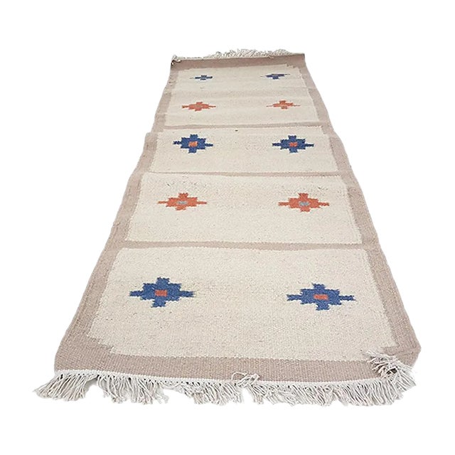 Vintage Indian Woolen Rug For Sale