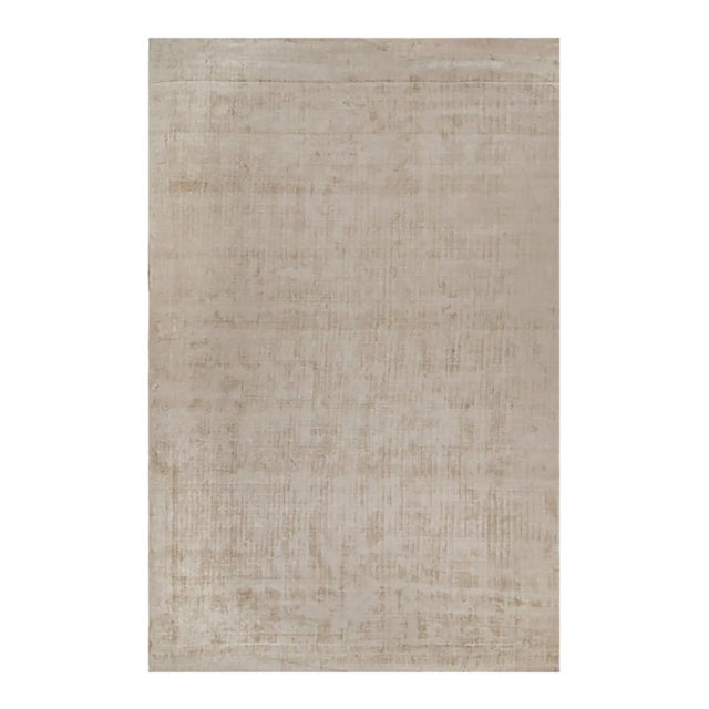 Rug & Kilim’s Modern Rug in Solid Beige - 13x20 For Sale