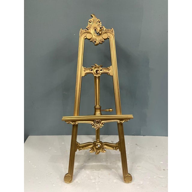 Gilt Artist Easel with Adjustable Height, 1930s For Sale - Image 13 of 13
