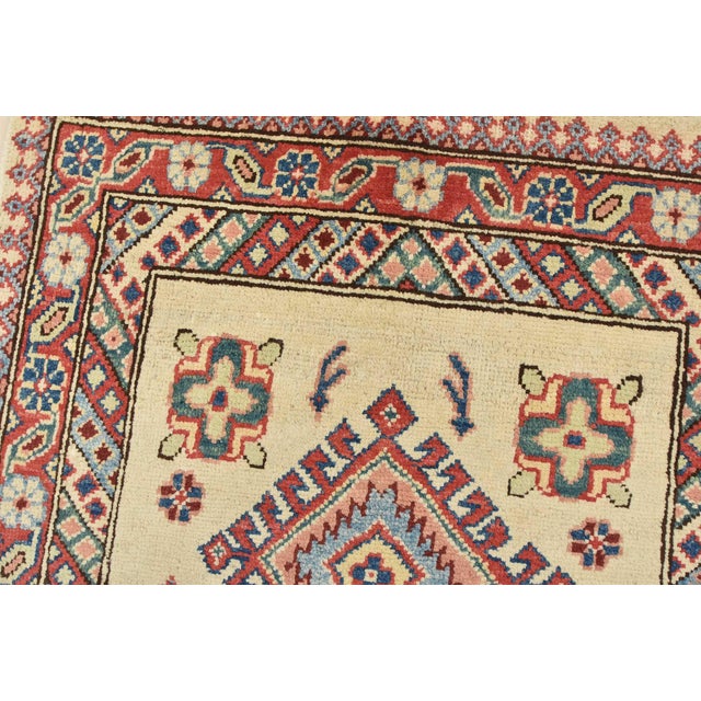 Kazak Runner 2’9” X 15′ Beige Wool Tribal Hand-Knotted Oriental Rug For Sale In Philadelphia - Image 6 of 12