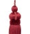 Red Ruby Red Key Tassel With Satin and Cut Velvet Details For Sale - Image 8 of 14