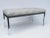 Milo Baughman Vintage C.1970's Chrome Milo Baughman Attributed Bench, With Button Tufted Heather Grey Textile For Sale - Image 4 of 13