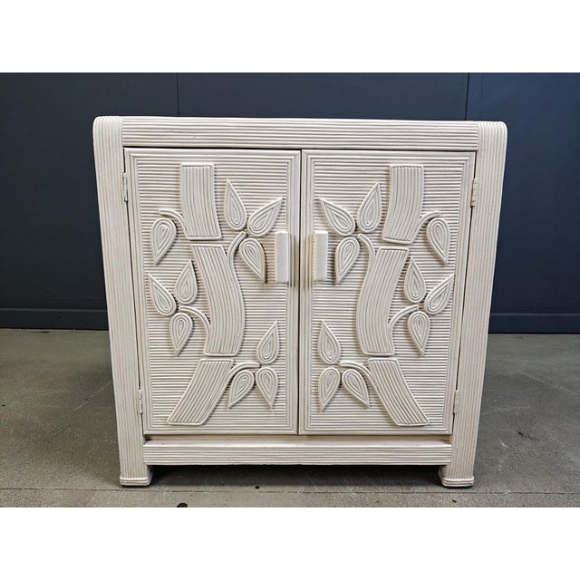 Vintage Tropical Split Reed Cabinet, 1970s For Sale - Image 9 of 12