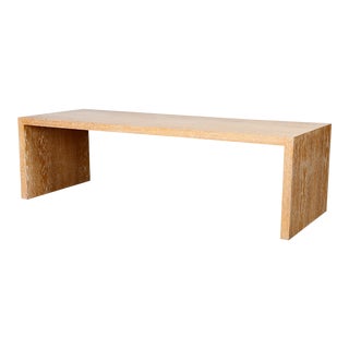 Bespoke Cerused Oak Coffee Table in the Manner of Jean Michel Frank For Sale