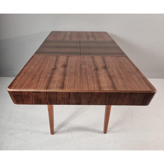 1960s Art Deco Dining Table in Walnut, 1960s For Sale - Image 5 of 14