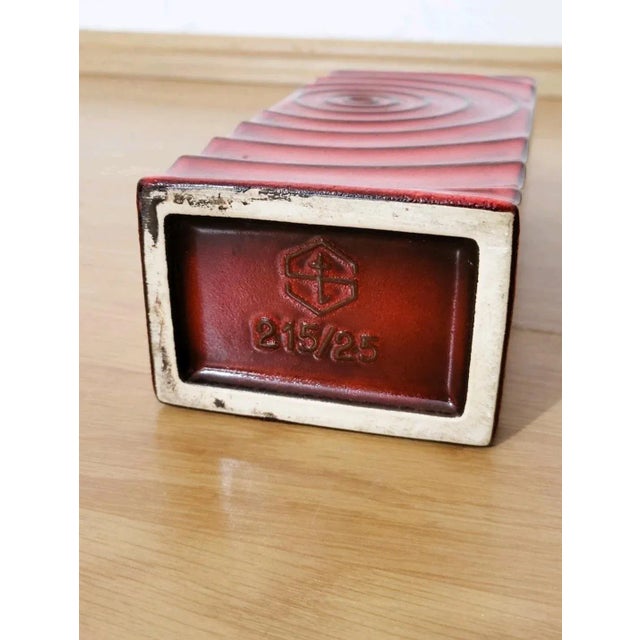 Mid-Century Modern West German 215/25 Fat Lava Pottery Vase by Cari Zalloni for Steuler, 1970s For Sale - Image 3 of 4