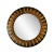 Wood Circular Faux Leather Wooden Mirror Frame For Sale - Image 7 of 7
