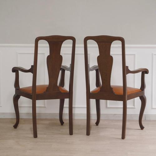 Baroque Style Oak Armchairs, 1900s, Set of 2 For Sale - Image 16 of 16