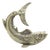Vintage Italian Silver 800 Good Luck Fish Figurine with Raised Tail, 1950s For Sale
