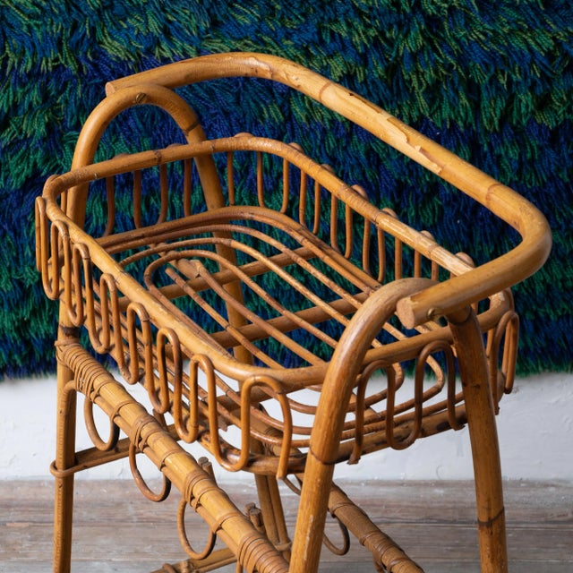 Mid-Century Modern Rosenthal-Netter Bamboo Bar Stand For Sale - Image 3 of 11