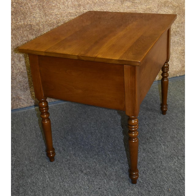 Vintage Stickley Two Drawer Solid Cherry Americana Style Side Table
