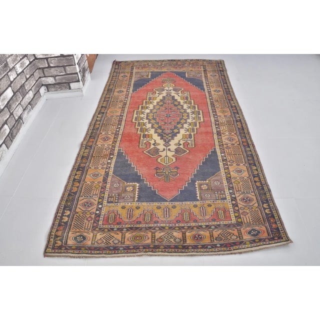 Mid 20th Century Bohemian Turkish Floor Carpet For Sale - Image 9 of 10