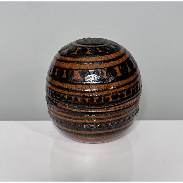 Modernist Spherical Studio Ceramic Art Box from Helma Klett, Germany, 1960s For Sale - Image 14 of 14