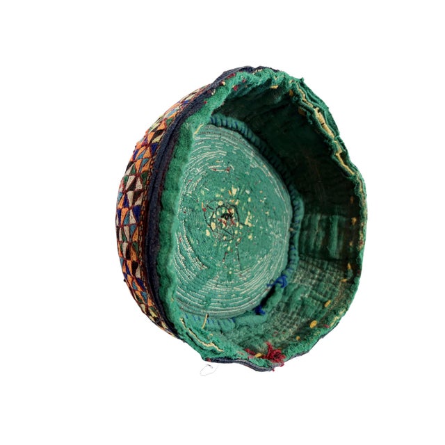 Tribal Mid-1900's Central Asian Hand Made Afghan-Turkmen Cap For Sale In New York - Image 6 of 6