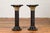 Pair of Black Carrara Marble Twisted Pedestals with Bronze Corinthian Capitals For Sale - Image 13 of 15