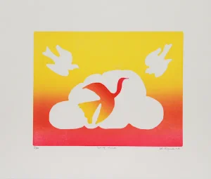Mireille Kramer, "Spring Cloud," Etching