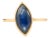 Modern Blue Sapphire Midi Ring in 14k Solid Gold Size 6 For Sale