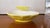 1970s Yellow and White Ceramic Clam Shell Chip and Dip Bowl by Mann For Sale - Image 4 of 6
