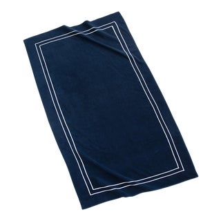 Amalfi Beach Towel in Navy For Sale