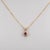 Metal Rhodolite Garnet Pendant With Solid 14k Gold – Round 5mm, Gemstone Pendant For Sale - Image 7 of 7