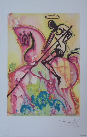 Salvador Dali, Les Chevaux, Saint, Lithograph