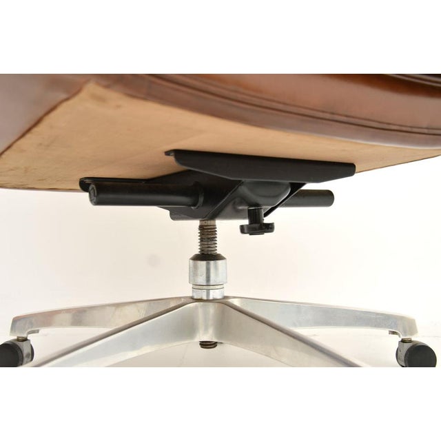 Vintage Danish Leather Swivel Desk Chair, 1960s For Sale - Image 12 of 14