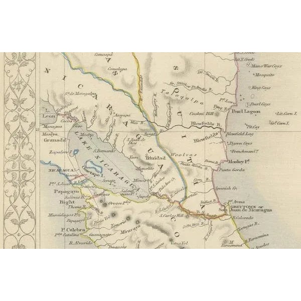 Map of the Isthmus of Panama from John Tallis & Company, 1851 For Sale - Image 3 of 7