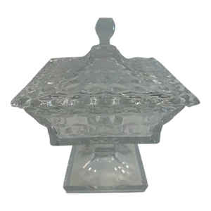 Mid 20th Century Fostoria American Glass Wedding Bowl Candy Dish