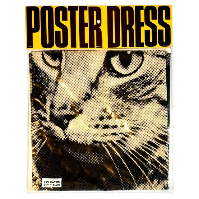 1960s Cat by Harry Gordon for Poster Dresses Ltd, London, England, 1968 For Sale - Image 5 of 5
