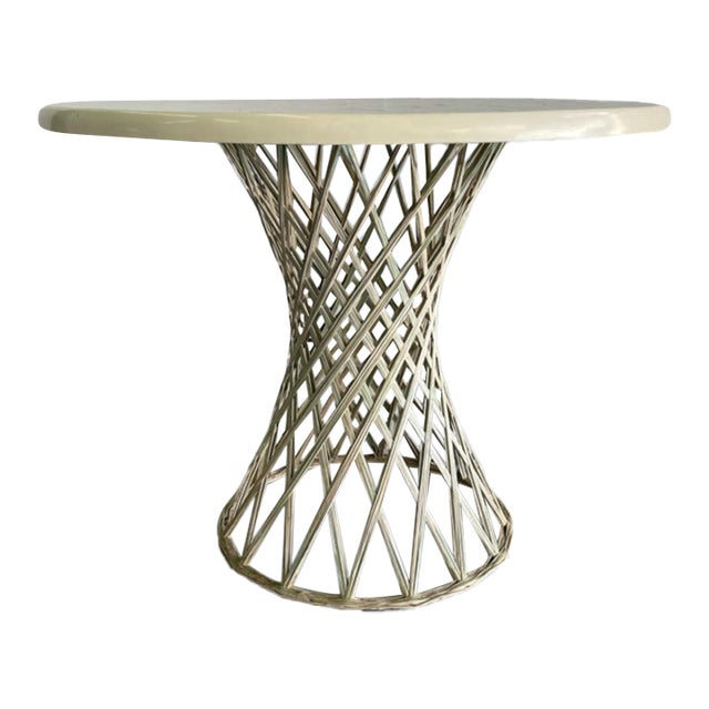 Vintage 1970s Fiberglass Pedestal Dining Table For Sale