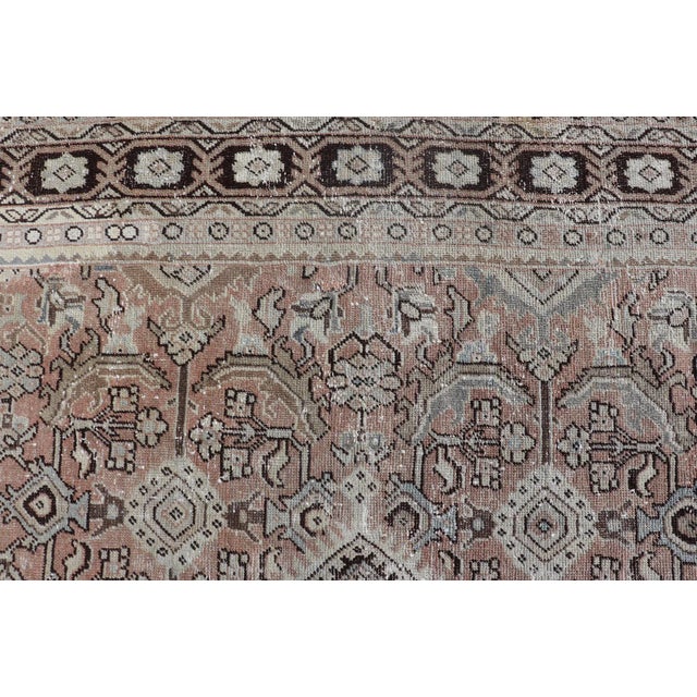 Vintage Persian Sultanabad-Mahal Rug With Sub-Geometric Diamond 9'0" X 11'10" For Sale - Image 10 of 12