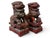 Chinese Pair of Carved Wood Chinese Foo Lions, 10" Tall, 20th Century For Sale - Image 3 of 12
