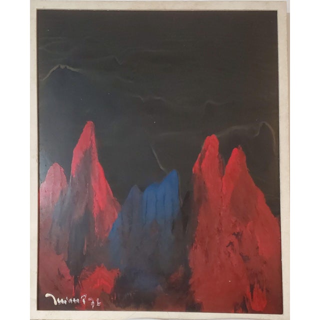 1970s 1970s "Tropical Heatwave" Pair of Paintings Signed by Harry Jelinek (1905–1986) For Sale - Image 5 of 8