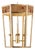 Matthew Izzo Home Ren Gold Metal Hexagon Lantern Style Pendant Light With Inset Burlwood For Sale