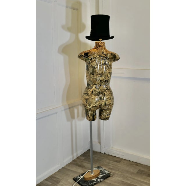 French Mannequin Decoupage Floor Lamp, 1960s For Sale - Image 3 of 11