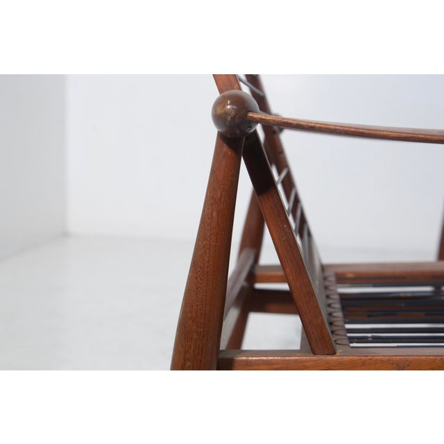 1950s Armchairs in Metal, Walnut, and Fabric from Finn Juhl, Set of 2 For Sale - Image 5 of 18