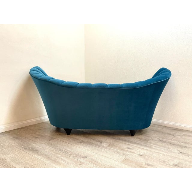 Mid-Century Modern Vintage Channel Back Sofa For Sale - Image 3 of 13