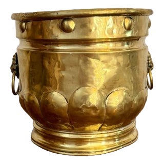 Antique Victorian Brass Jardiniere, 1880 For Sale