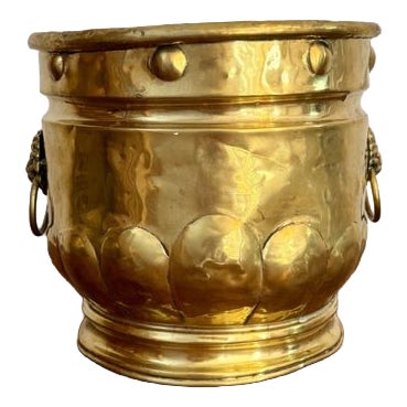 Antique Victorian Brass Jardiniere, 1880 For Sale