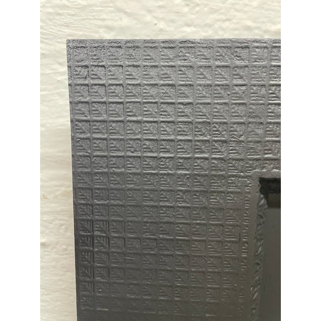 Metal Exceptional 19th-Century 'Hospitality' Cast Iron Summer Cover — High-Relief Figural Scene 26" W X 28.5"h Cast Iron Fireplace Insert For Sale - Image 7 of 7