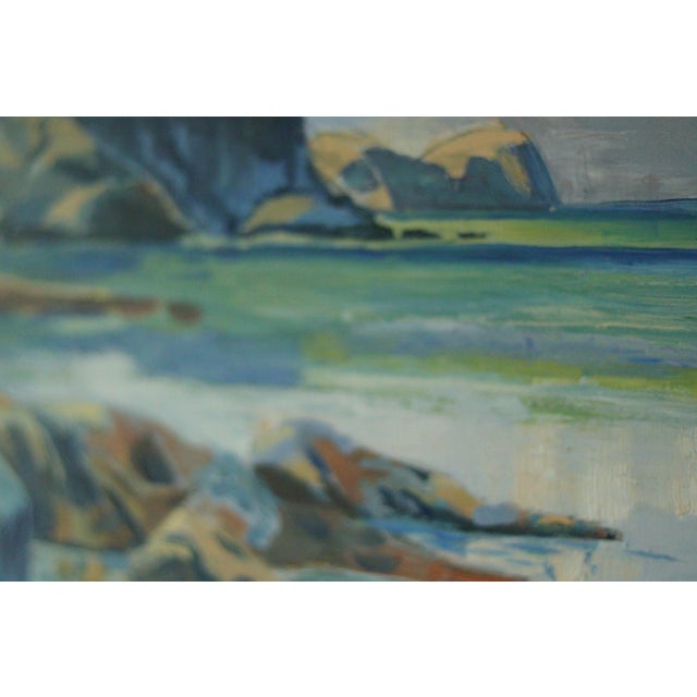 Wilkstrom, Coastal View, 1960s, Oil on Panel, Framed For Sale - Image 6 of 11