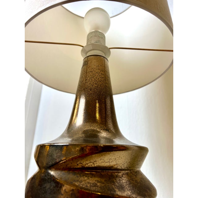 Mid-Century Modern German Ceramic Table Lamp For Sale - Image 4 of 6