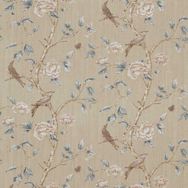 Zoffany Woodville Fabric in White Clay - a Sample For Sale