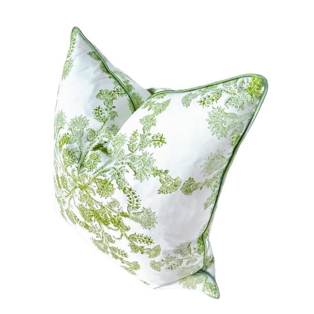 Pair of Vintage Dandelion Print Pillows For Sale - Image 4 of 7