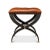 Brown Pair of Modern Curule Stools For Sale - Image 8 of 12