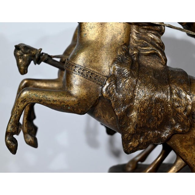 Metal Antique Clock in Roman Race of X. Raphanel, 1800s For Sale - Image 7 of 18