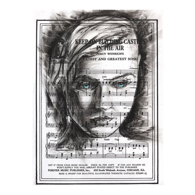 What's Meant to Be - Abstract Figurative Black & White Mixed Media Original Artwork by Robert Lebsack For Sale