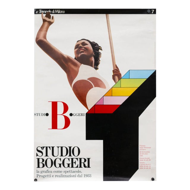 Studio Boggeri Exhibition Poster, Milan, 1981 For Sale